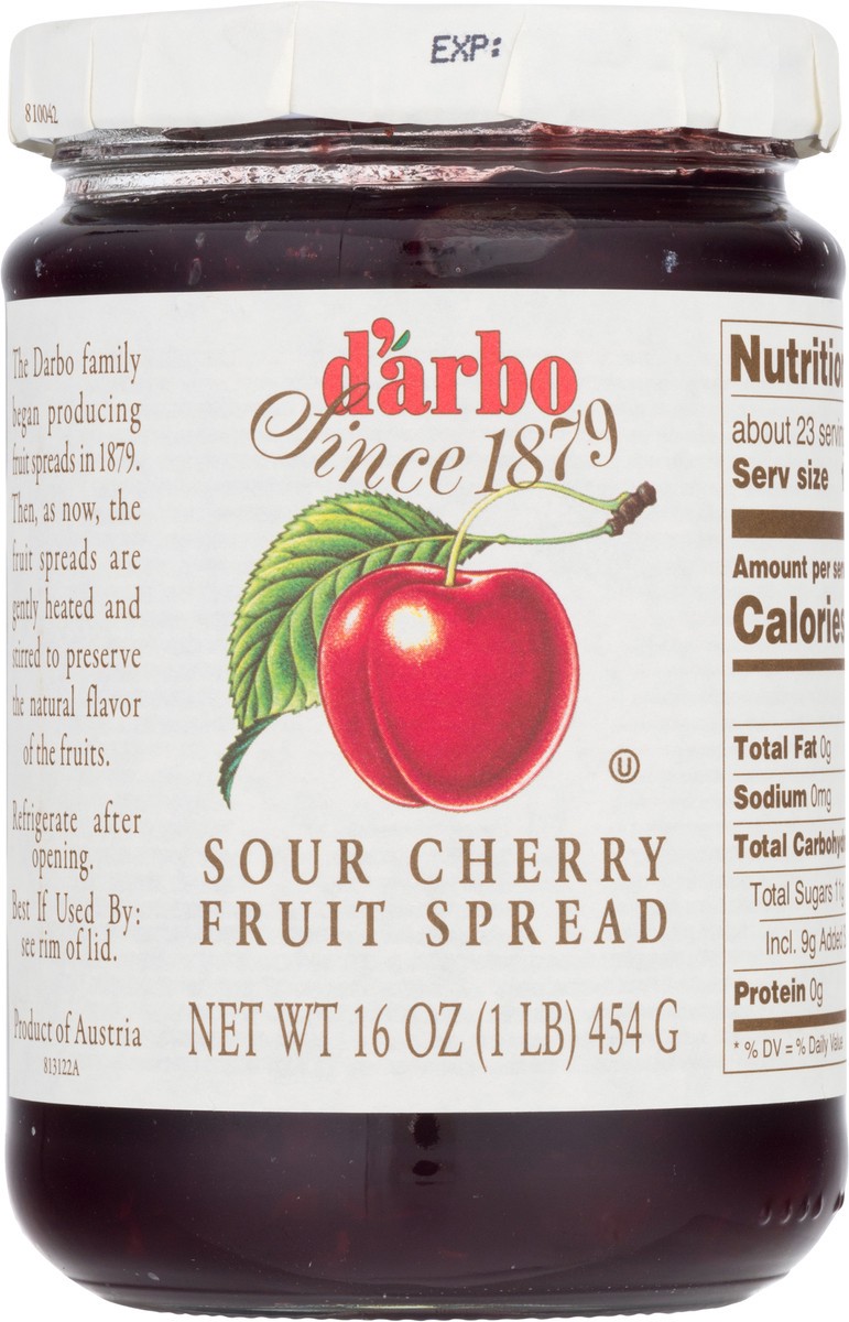 slide 1 of 12, d'Arbo D'arbo Sour Cherry Fruit Spread, 16 oz