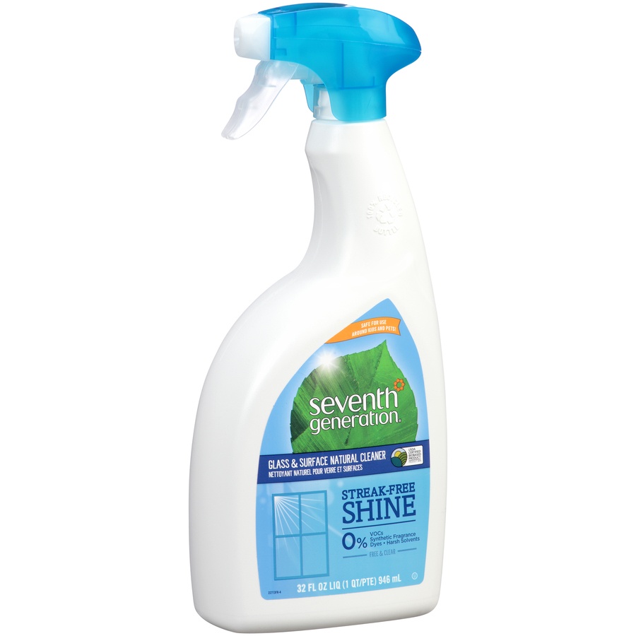 slide 5 of 7, Seventh Generation Free & Clear Natural Glass and Surface Cleaner, 32 oz