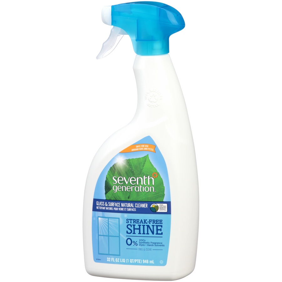 slide 3 of 7, Seventh Generation Free & Clear Natural Glass and Surface Cleaner, 32 oz