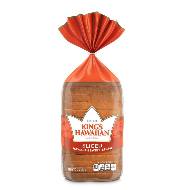 slide 1 of 8, King's Hawaiian Sweet Sliced Bread - 13.5oz, 16 oz