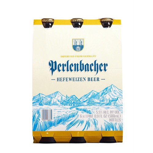 slide 1 of 1, Perlenbacher hefeweizen, 6 pack, 6 ct; 16.9 fl oz