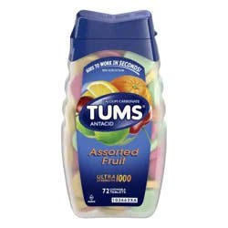Tums Ultra Strength Assorted Fruit Antacid Chewable Tablets - 72ct