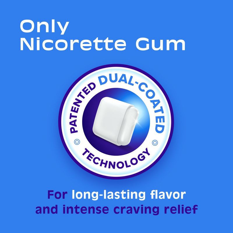 slide 4 of 9, Nicorette 2mg Stop Smoking Aid Nicotine Gum - White Ice Mint - 100ct, 100 ct; 2 mg