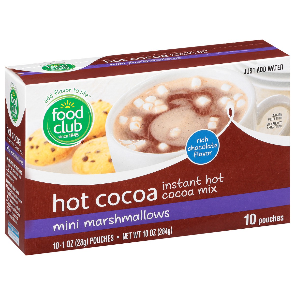 slide 7 of 14, Food Club Hot Cocoa Mix With Mini Marshmallows - 10 oz, 10 oz