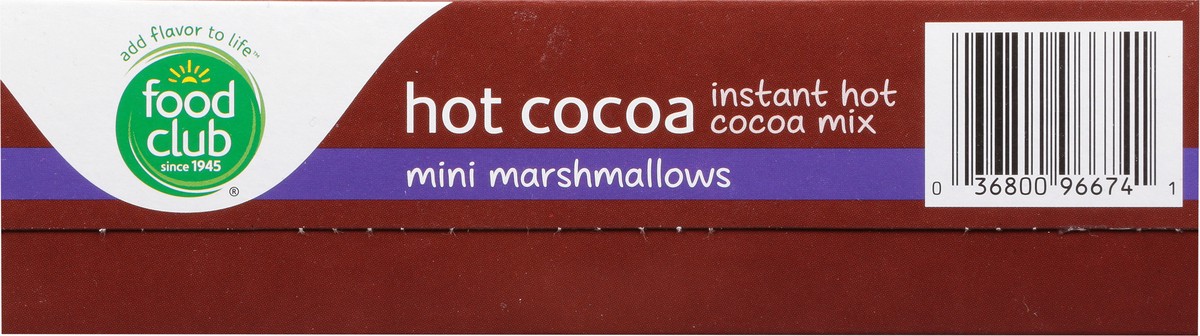 slide 12 of 14, Food Club Hot Cocoa Mix With Mini Marshmallows - 10 oz, 10 oz