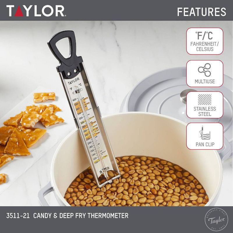 slide 7 of 7, Taylor Candy Deep Fry Analog Kitchen Cooking Thermometer, 1 ct