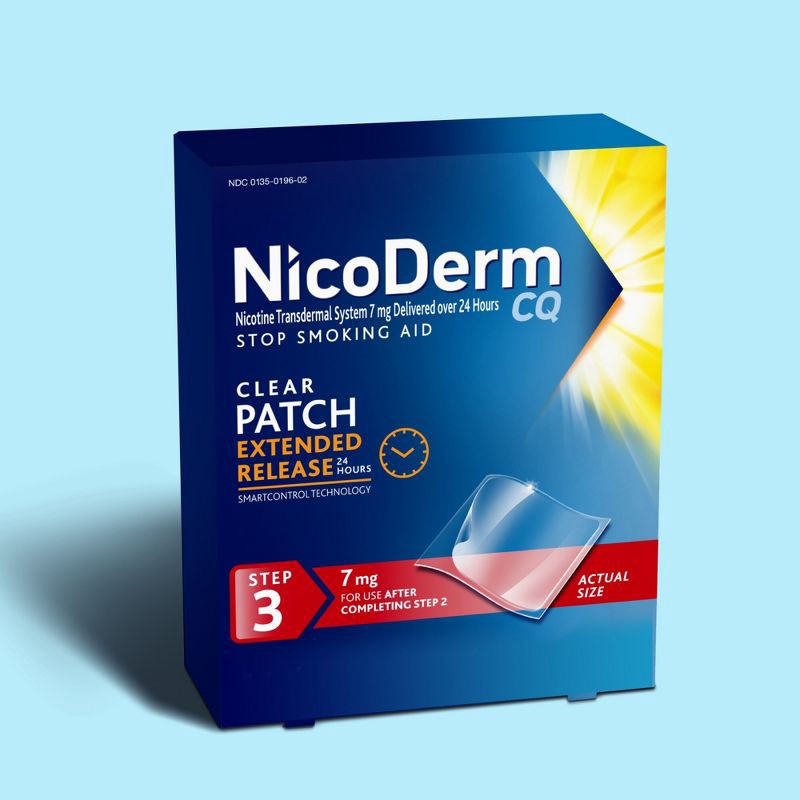 slide 2 of 9, NicoDerm CQ Stop Smoking Aid Clear Patches Step 3 - 14ct, 3 x 14 ct