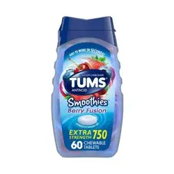 TUMS Extra Strength Antacid Smoothies Berry Fusion Chewable Tablets