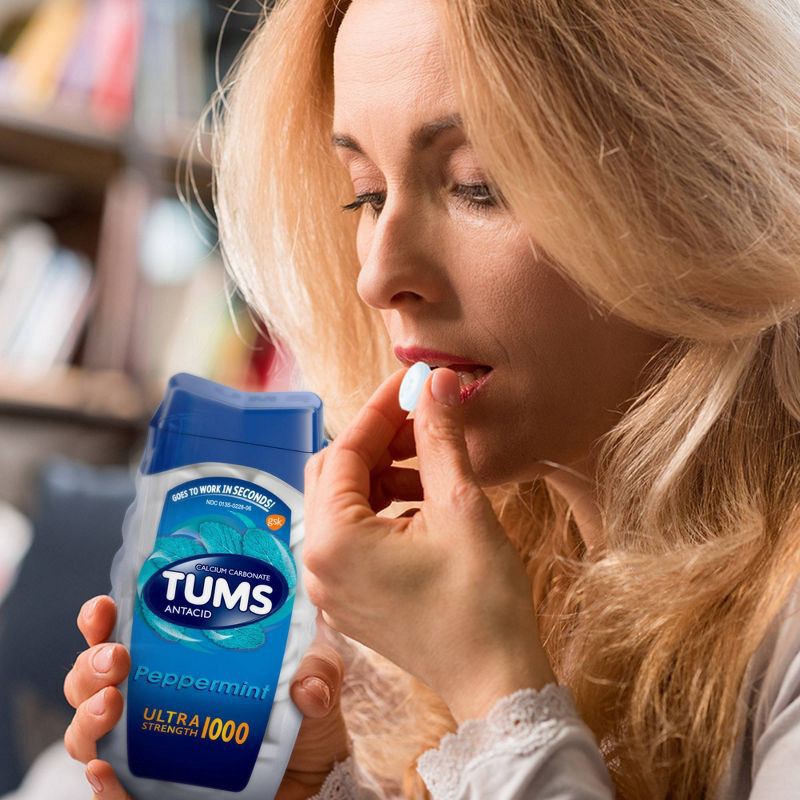 slide 4 of 9, Tums Ultra Strength Mint Antacid Chewable Tablets 160ct, 160 ct