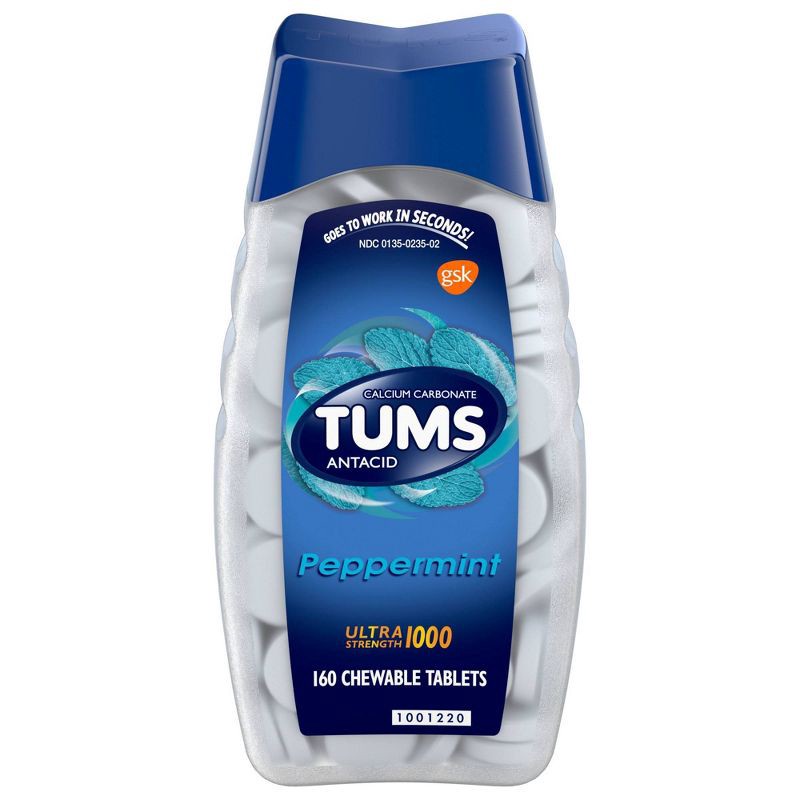 slide 6 of 9, Tums Ultra Strength Mint Antacid Chewable Tablets 160ct, 160 ct