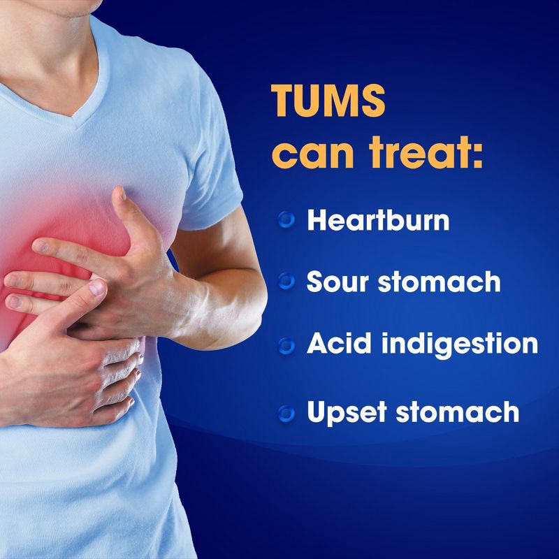 slide 7 of 9, TUMS Extra Strength Smoothies Assorted Fruit Antacid Chewable Tablets - 60ct, 60 ct