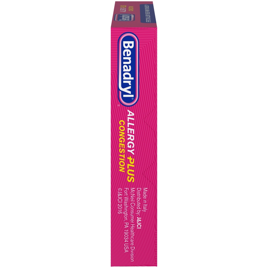 Benadryl Allergy Plus Congestion Ultratabs, Allergy Medicine with
