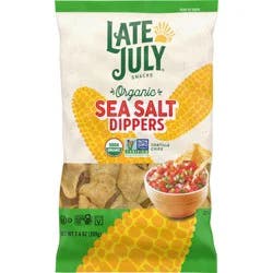 Late July Snacks Organic Sea Salt Dippers Tortilla Chips - 7.4 oz