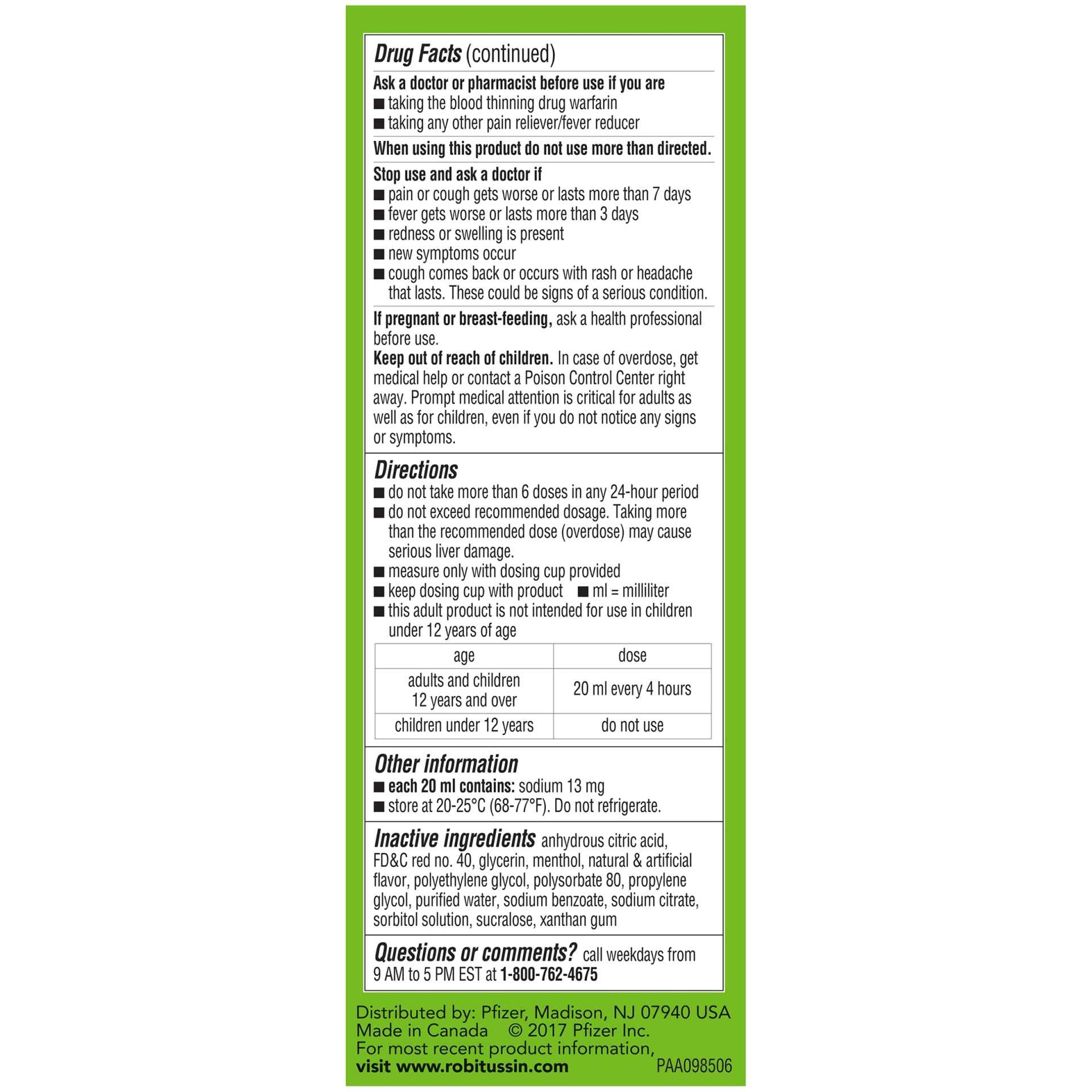 slide 4 of 6, Robitussin Maximum Strength Severe Cough And Sore Throat, 4 fl oz