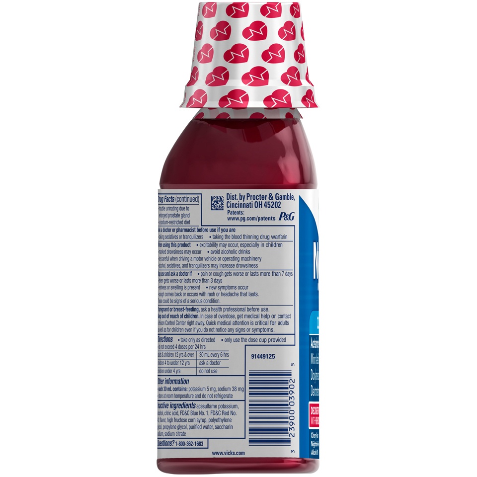 slide 2 of 2, Vicks NyQuil Cold & Flu Nighttime Cherry, 12 fl oz