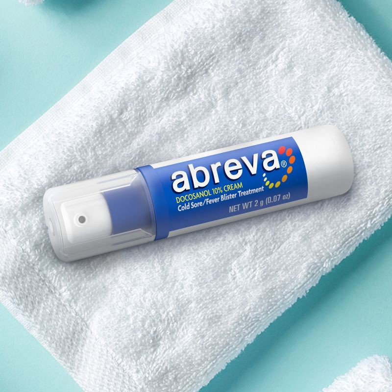 slide 2 of 10, Abreva Docosanol 10% Cream Cold Sore/Fever Blister Treatment Pump - 0.07oz, 0.07 oz