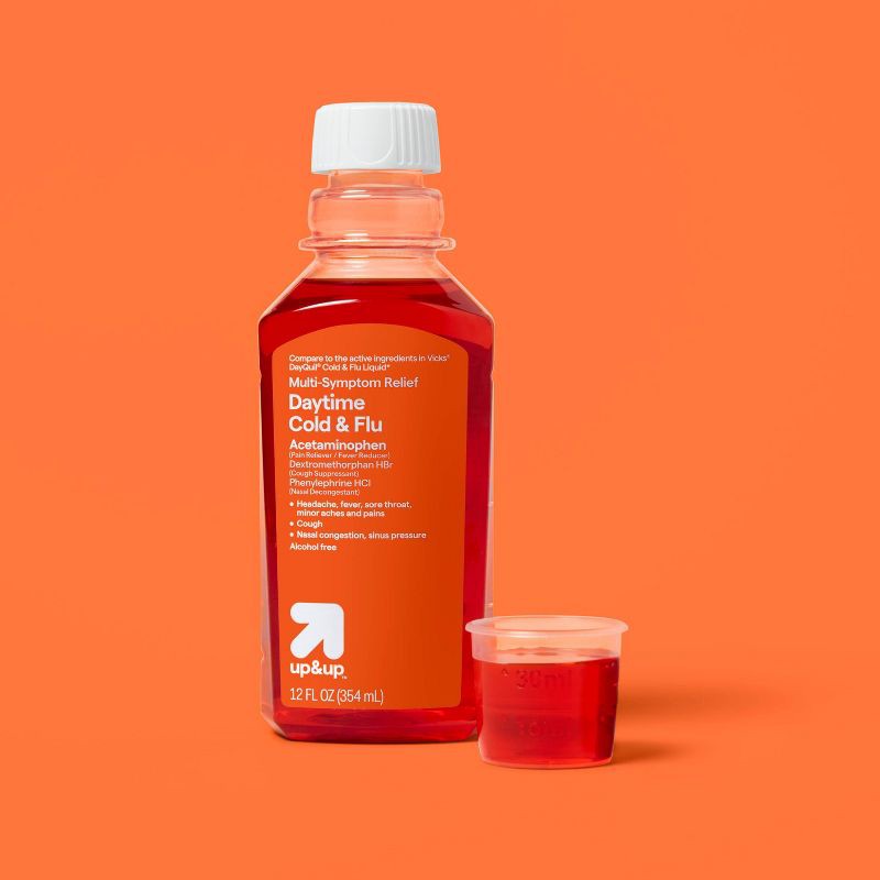 slide 2 of 5, Daytime Cold & Flu Multi-symptom Relief Liquid - 12 fl oz - up&up™, 12 fl oz