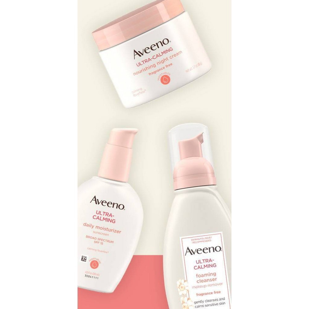 slide 5 of 12, Aveeno Ultra-Calming Daily Moisturizer Sunscreen - SPF 15 - 4 fl oz, 15 x 4 fl oz