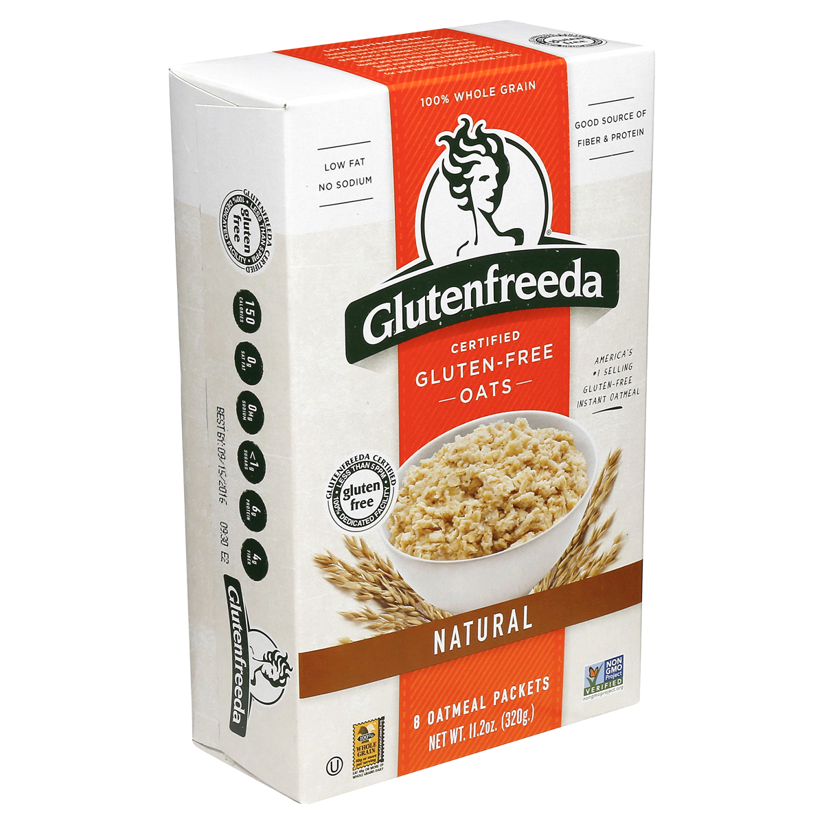 slide 2 of 6, Glutenfreeda's Natural Instant Oatmeal 8Pk, 11.2 oz