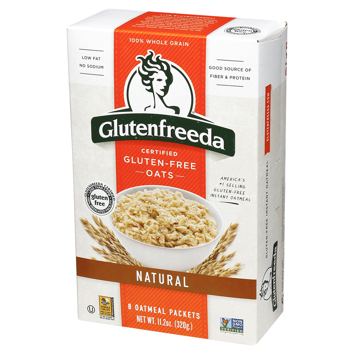 slide 5 of 6, Glutenfreeda's Natural Instant Oatmeal 8Pk, 11.2 oz