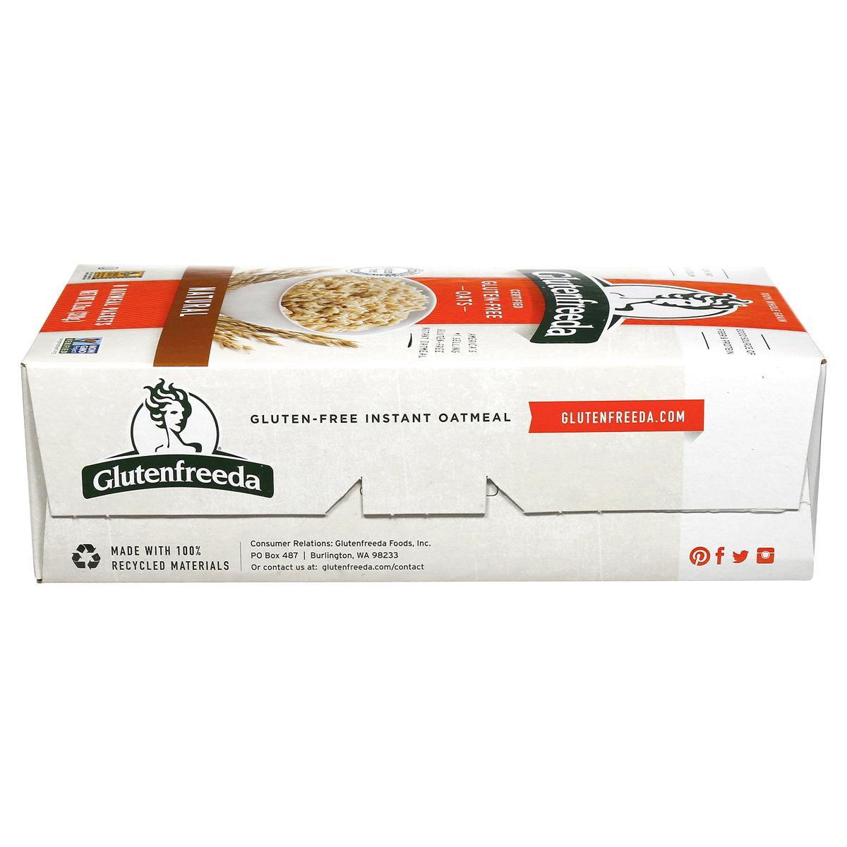 slide 6 of 6, Glutenfreeda's Natural Instant Oatmeal 8Pk, 11.2 oz