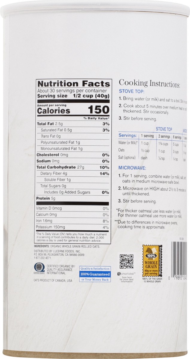 slide 4 of 9, O Orgnc Oatmeal Old Fashion Family Size, 