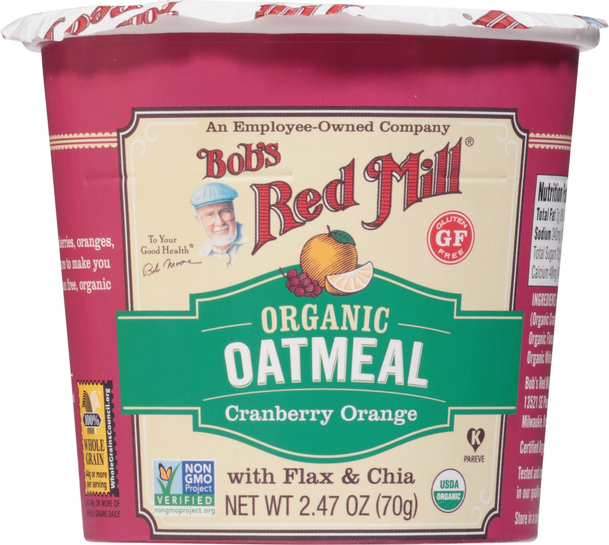 slide 8 of 9, Bob's Red Mill Oatmeal 2.47 oz, 2.47 oz