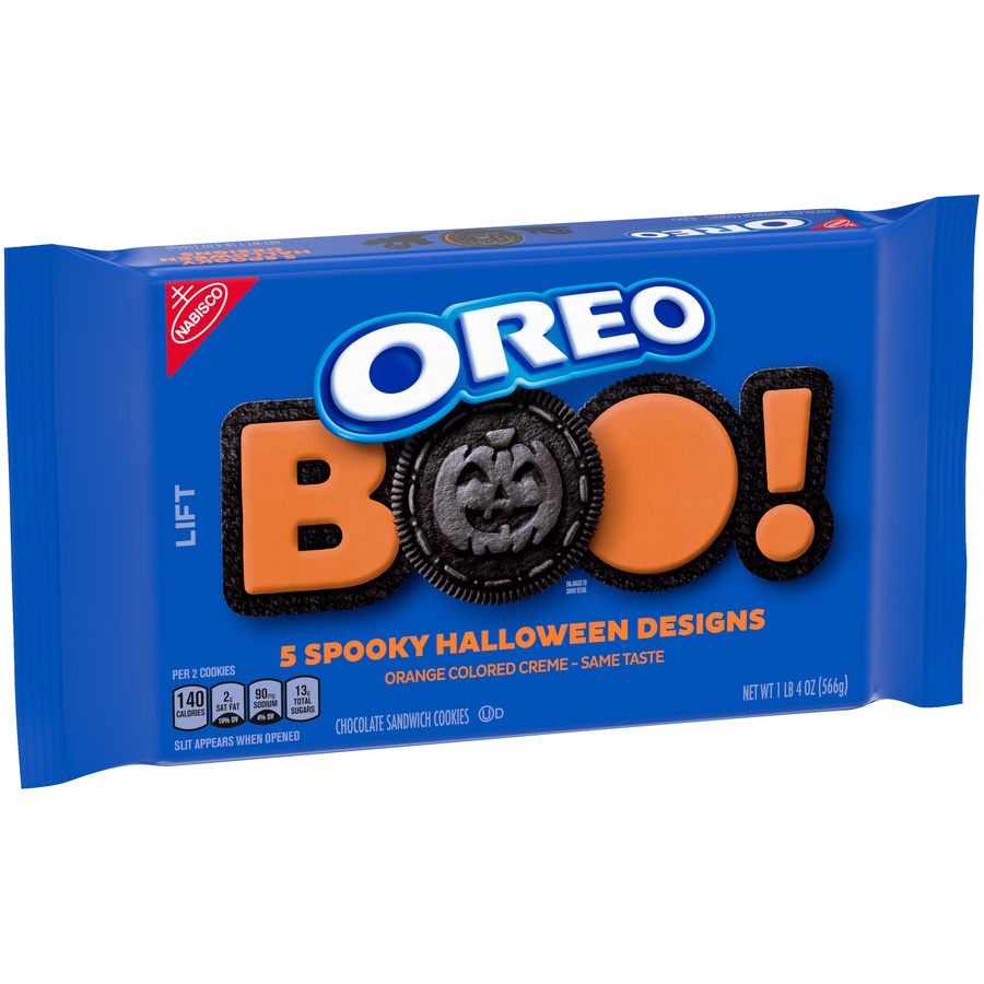 slide 3 of 9, OREO Orange Creme Chocolate Sandwich Cookies, Limited Edition, Halloween Cookies, 1.25 lb, 1.25 lb