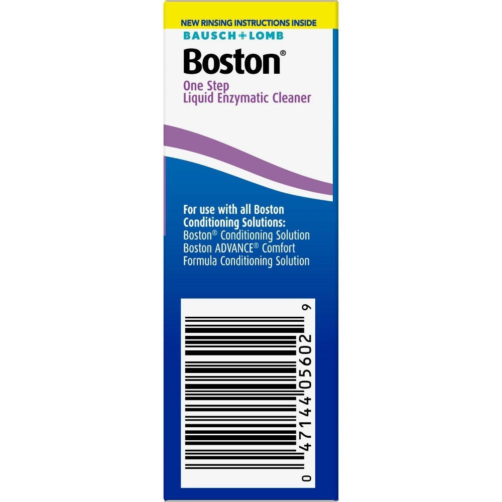 slide 9 of 9, Bausch + Lomb Boston One Step Liquid Enzymatic Cleaner, 12 ct