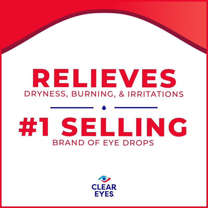 slide 3 of 7, Clear Eyes Redness Relief Eye Drops for Redness, Dryness, Burning, & Irritation - 0.5 fl oz, 0.5 fl oz