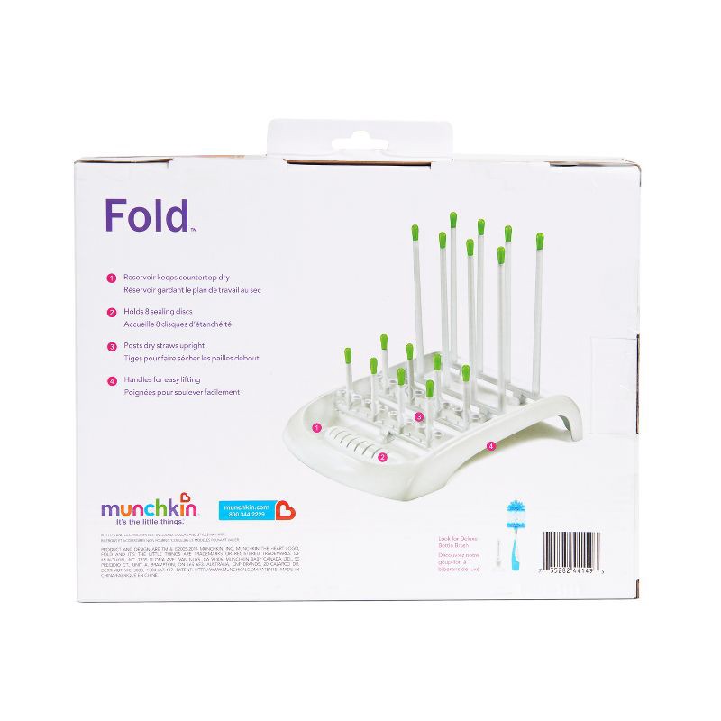 slide 8 of 8, Munchkin Fold Cup and Bottle Drying Rack - White, 1 ct