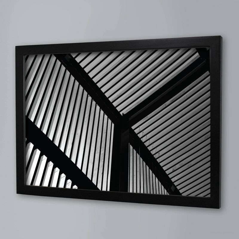 slide 2 of 5, 11" x 17" Single Picture Frame Black - Threshold™: Modern MDF Wall Mount, Glass Glazing, Holds Posters & Photos, 1 ct