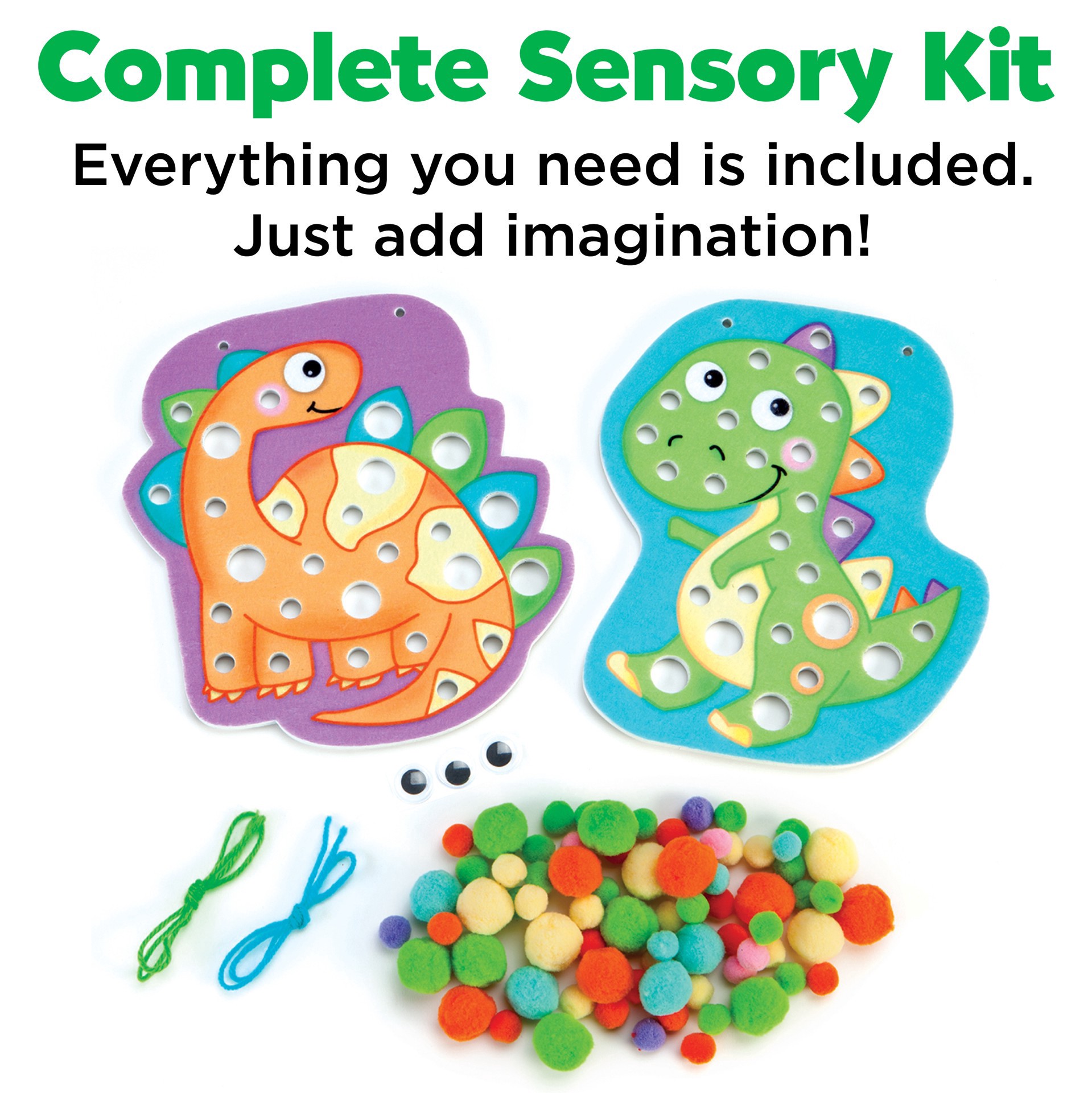 slide 9 of 9, Faber-Castell Creativity For Kids Dinosaurs Pom Pom Pictures Kit, 1 ct