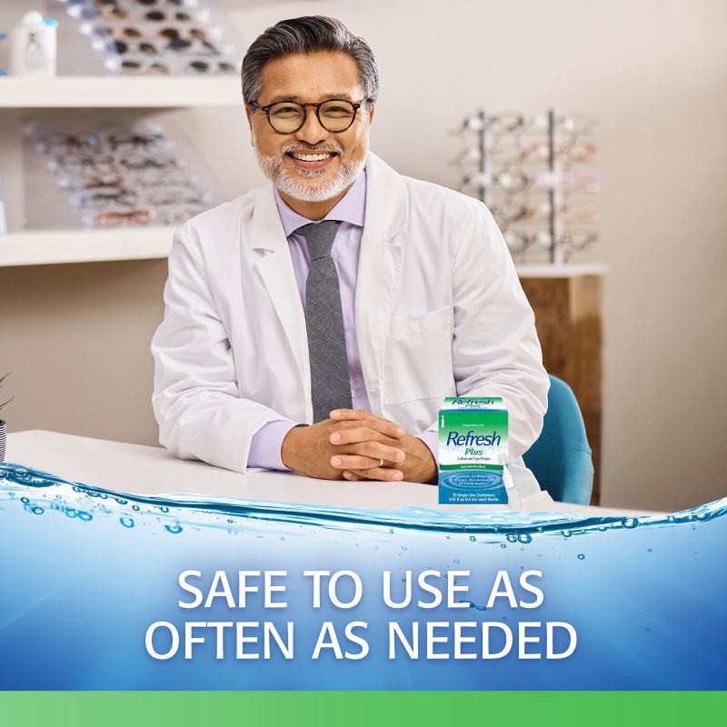 slide 5 of 10, Refresh Plus Preservative Free Lubricant Eye Drops - 28ml/70ct, 28 ml, 70 ct