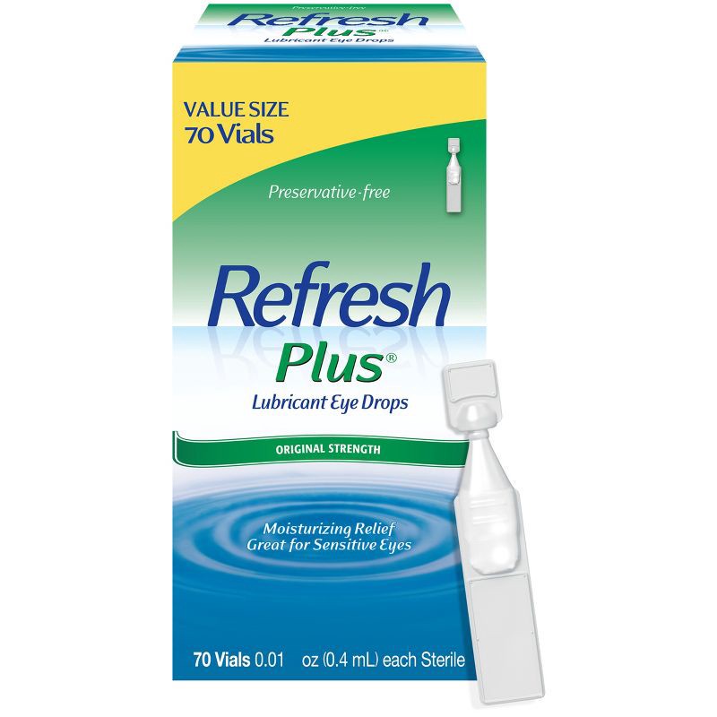 slide 1 of 10, Refresh Plus Preservative Free Lubricant Eye Drops - 28ml/70ct, 28 ml, 70 ct