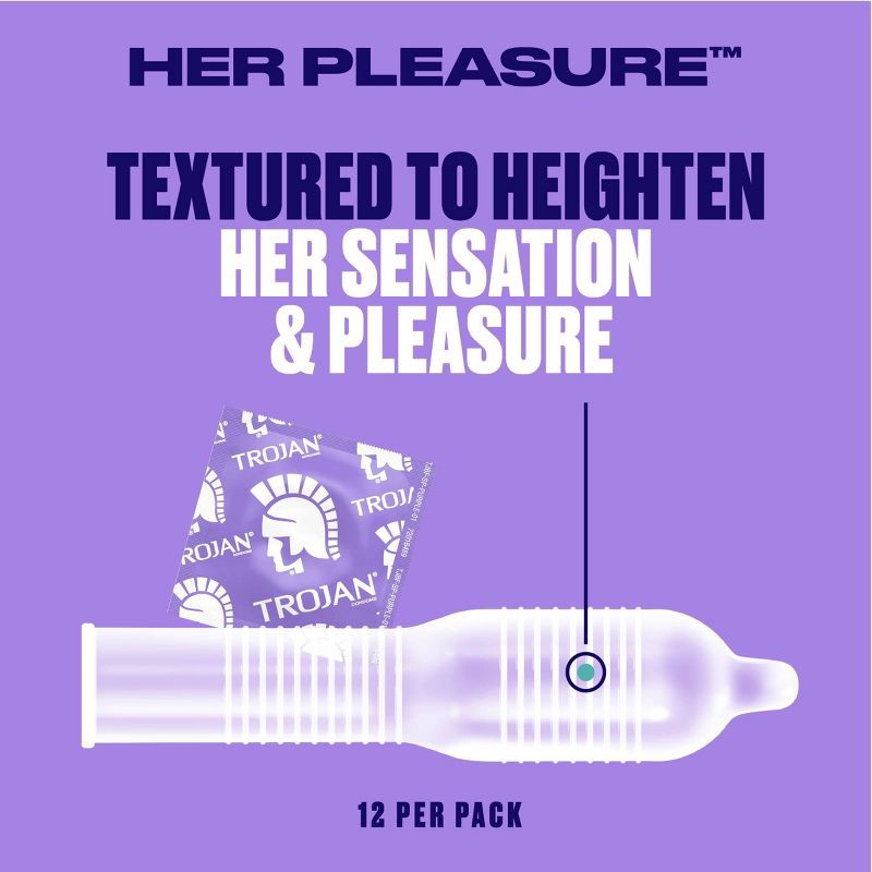 slide 5 of 10, Trojan Pleasure Pack Lubricated Condoms - 12ct, 12 ct
