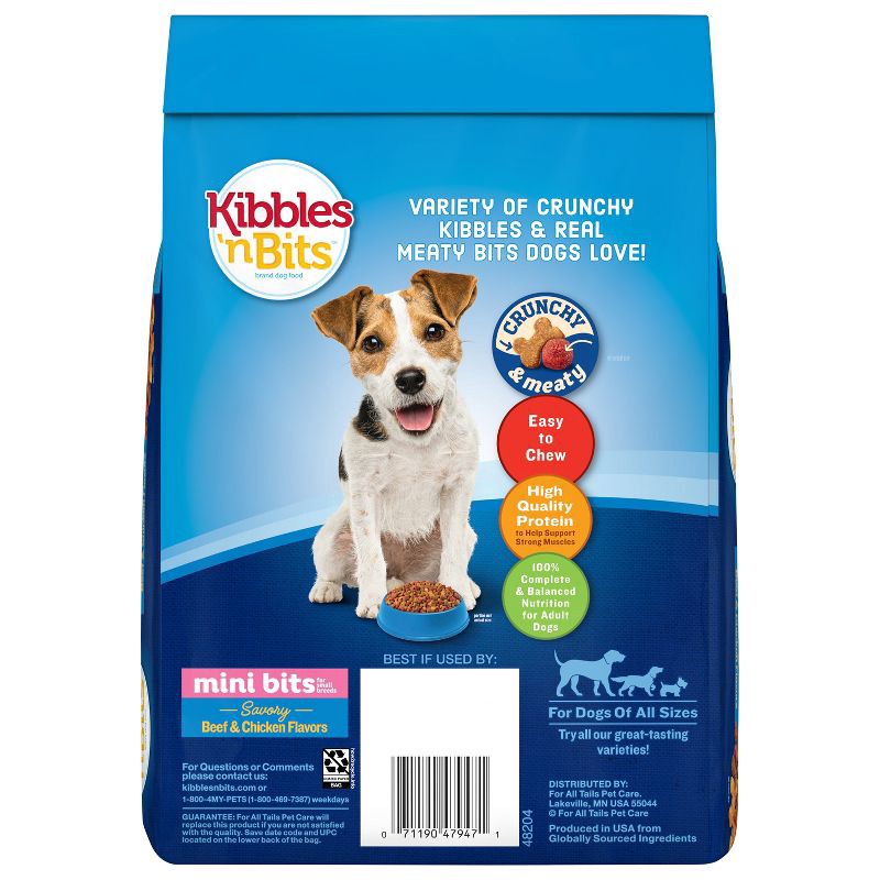 slide 2 of 9, Kibbles 'n Bits Mini Bits Savory Beef & Chicken Flavors Small Breed Complete & Balanced Dry Dog Food - 3.5lbs, 3.5 lb