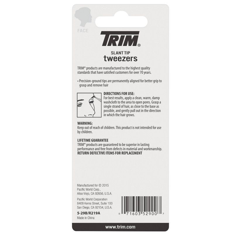 slide 2 of 5, Trim Slant Tip Textured Grip Tweezers, 1 ct