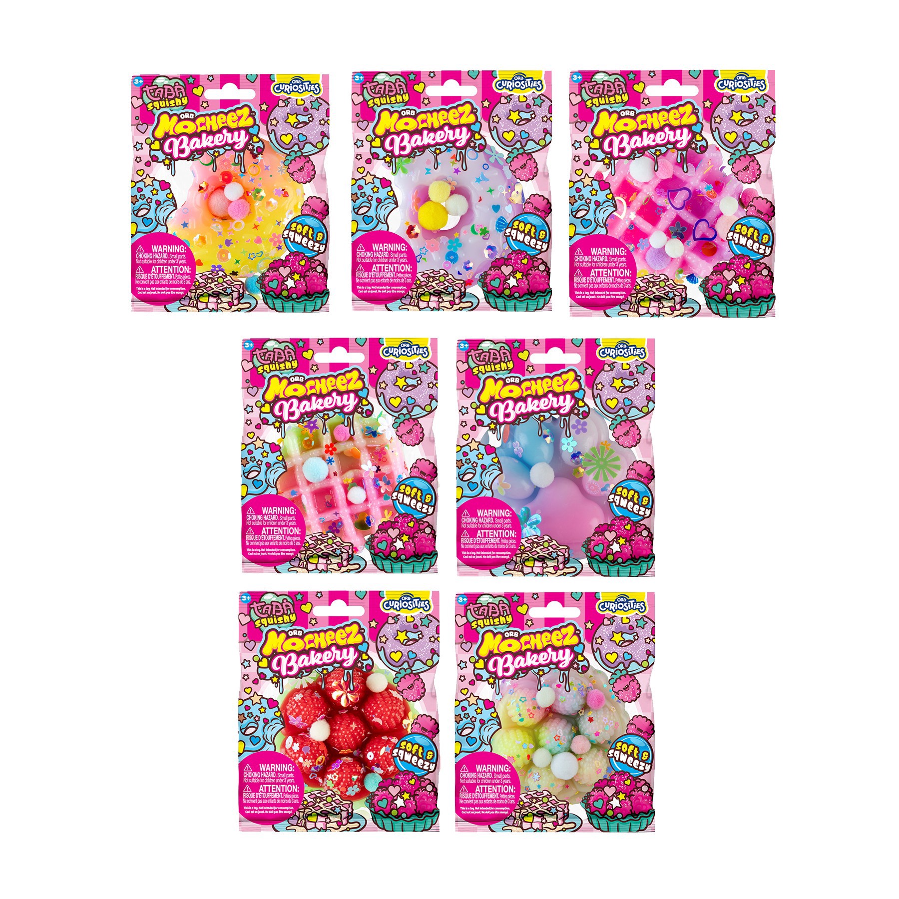 slide 6 of 18, Orb Factory Assorted Orb Mega Mocheez Bakery Squishy Toy, 1pc., 3.2 in x 3.2 in x 1 in