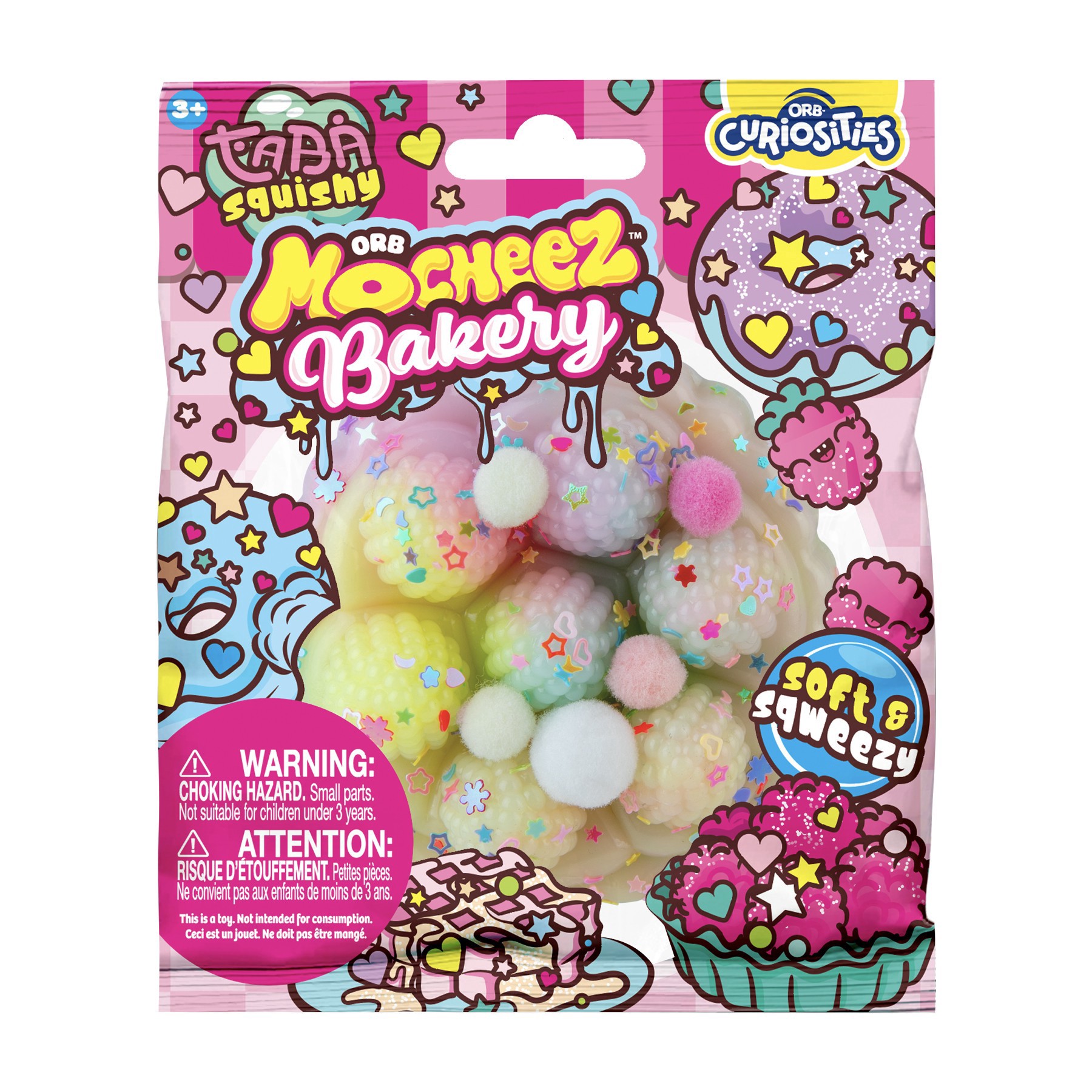 slide 8 of 18, Orb Factory Assorted Orb Mega Mocheez Bakery Squishy Toy, 1pc., 3.2 in x 3.2 in x 1 in