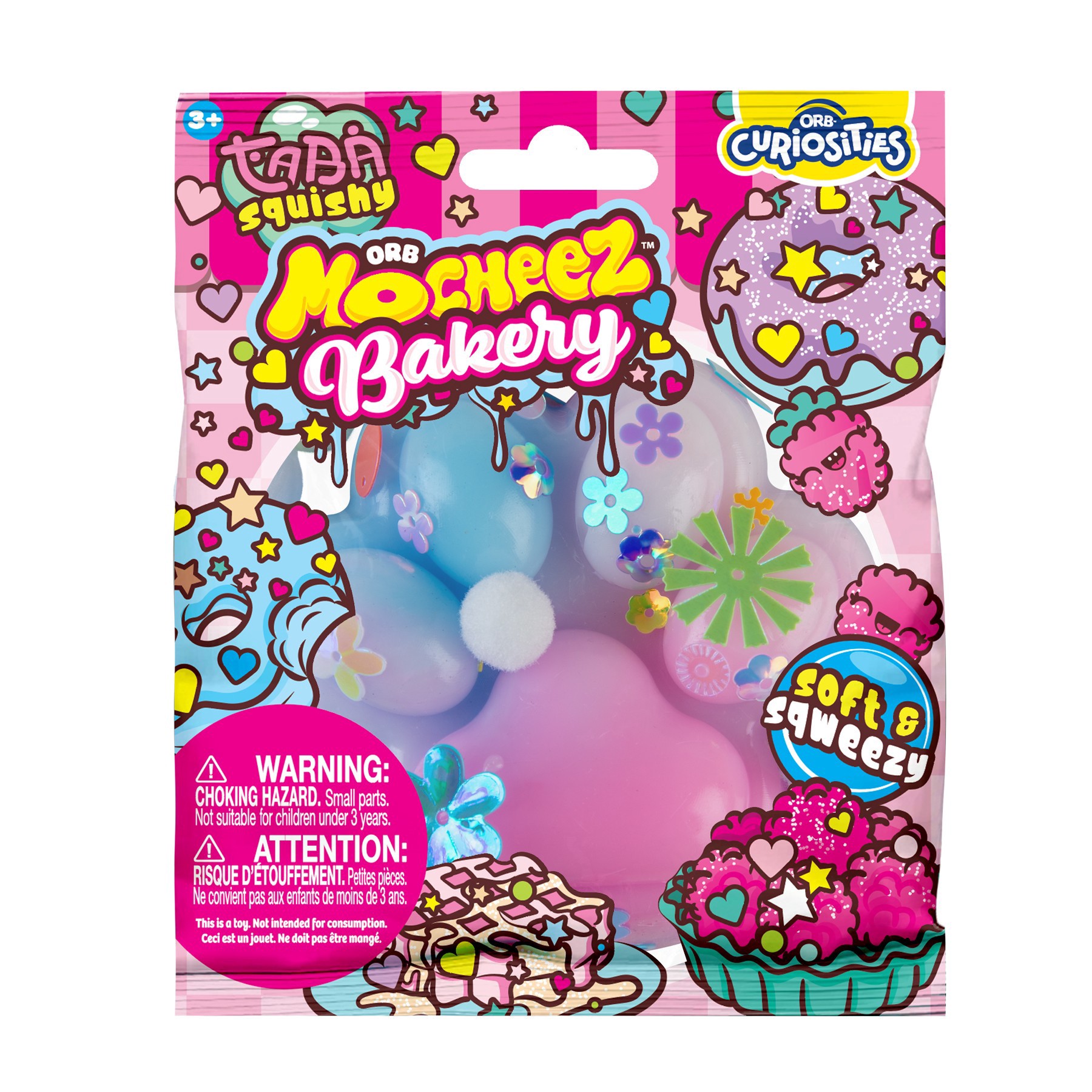 slide 4 of 18, Orb Factory Assorted Orb Mega Mocheez Bakery Squishy Toy, 1pc., 3.2 in x 3.2 in x 1 in