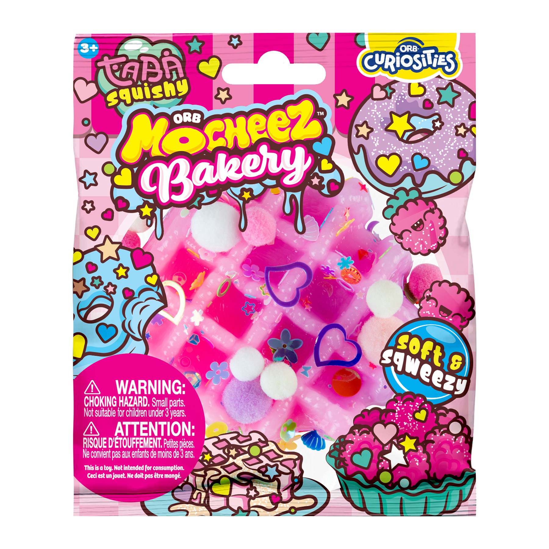 slide 9 of 18, Orb Factory Assorted Orb Mega Mocheez Bakery Squishy Toy, 1pc., 3.2 in x 3.2 in x 1 in