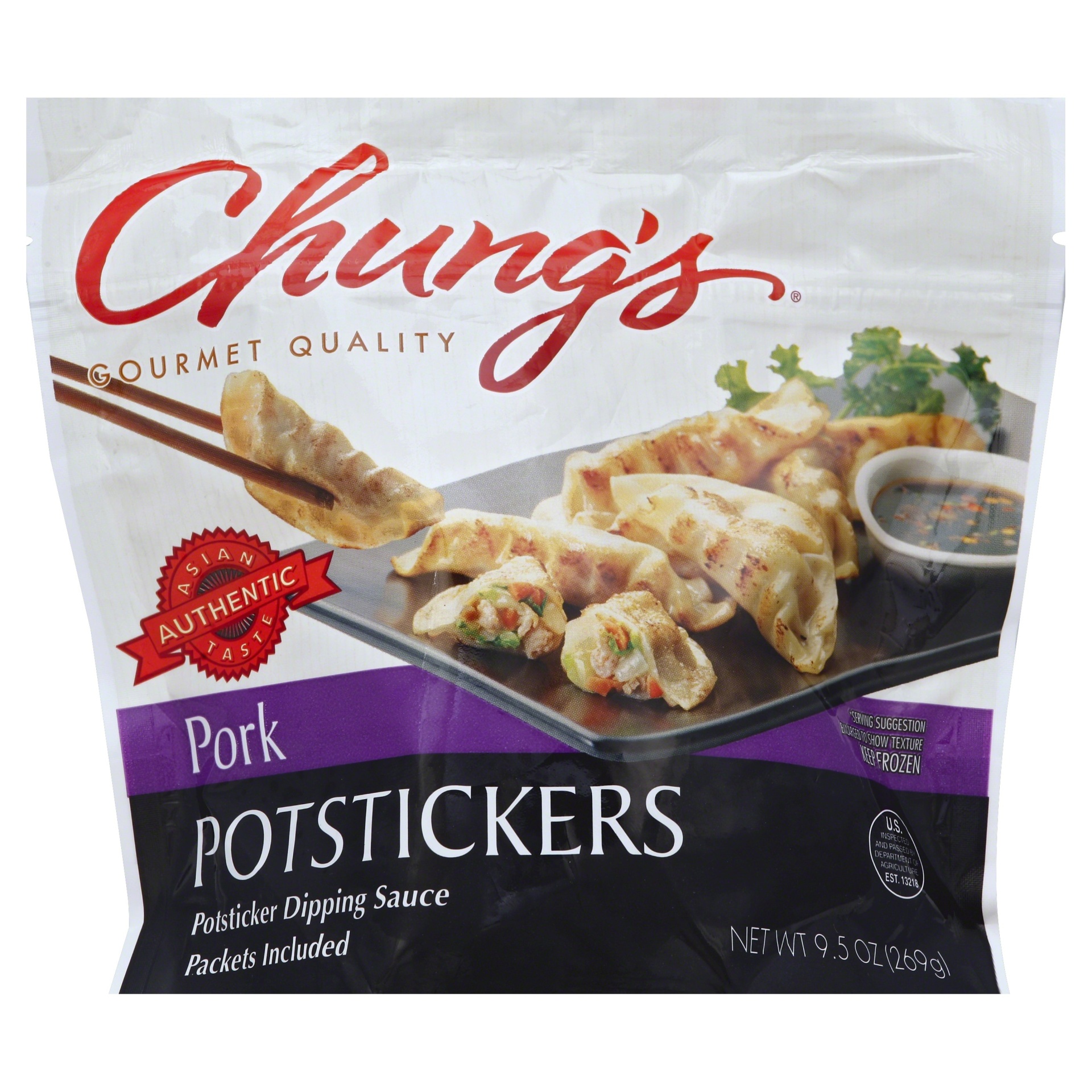 slide 1 of 1, Chung's Pork Potstickers, 9.5 oz