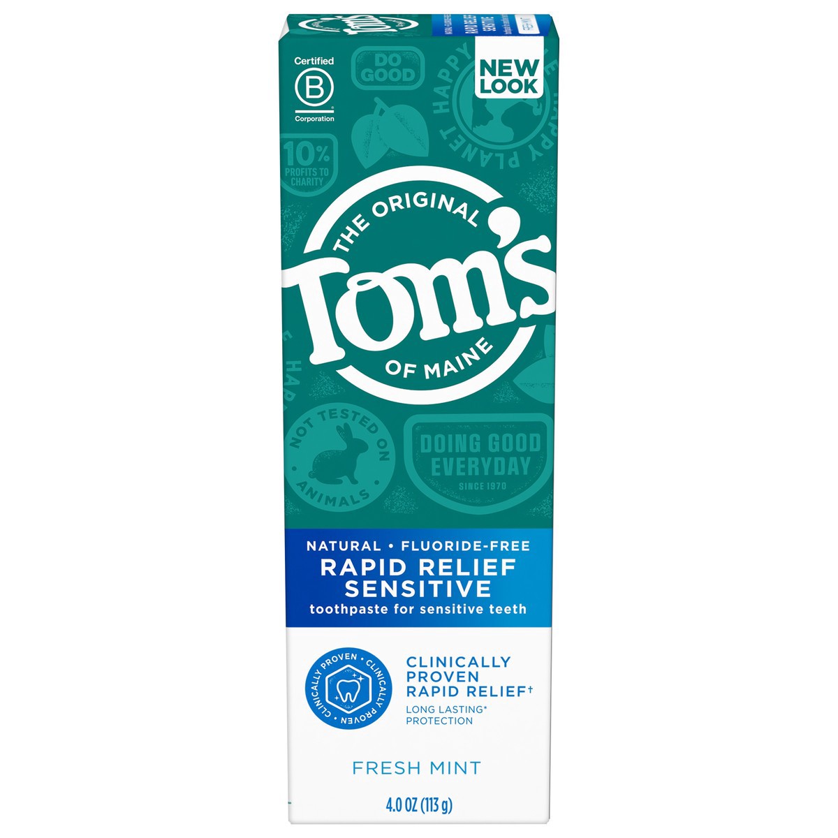 slide 1 of 6, Tom's of Maine Toms of Maine Rapid Relief Sensitive Mint Natural Toothpaste, 4 oz