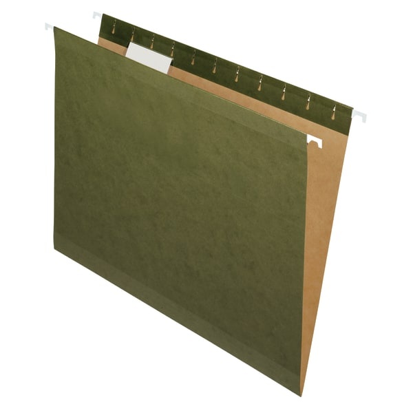 slide 1 of 1, Office Depot Brand Reinforced Hanging File Folders, 8 1/2'' X 11'', Letter Size, Standard Green, Pack Of 6 Folders, 6 ct