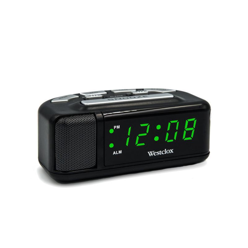 PUYWTIY Digital Alarm Clock Black and White American Bass Fishing