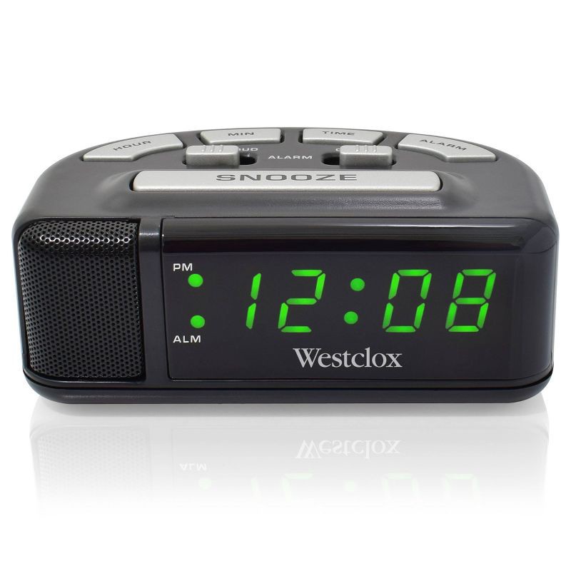slide 1 of 5, Digital Alarm Clock Black - Westclox, 1 ct
