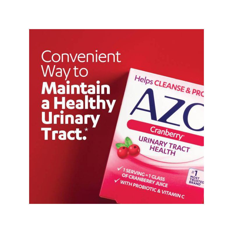 slide 5 of 7, AZO Cranberry for Urinary Tract Health, Cleanse + Protect - 50ct, 50 ct