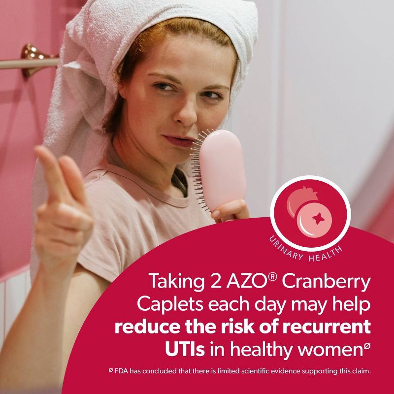 slide 6 of 9, AZO Urinary Tract Health Cleanse + Protect Caplets - Cranberry - 50ct, 50 ct