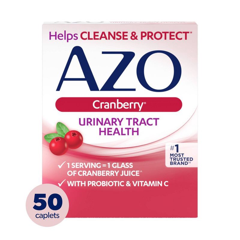 slide 1 of 7, AZO Cranberry for Urinary Tract Health, Cleanse + Protect - 50ct, 50 ct